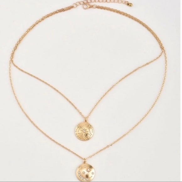 Moon and Stars Pendant Necklace - Picture 2 of 4